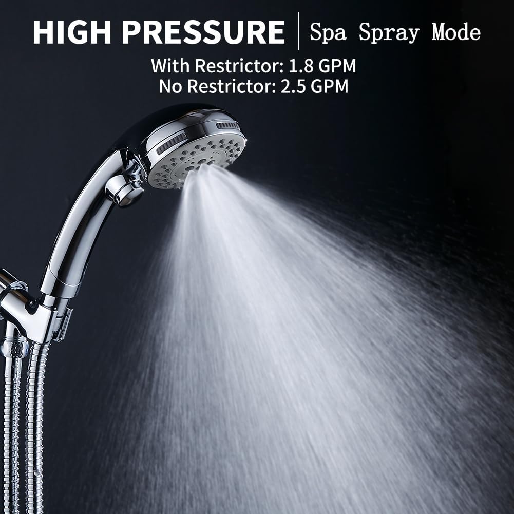High Pressure Shower Head with - Spa & Wellness Paradies Braunschweig incelemesi ve fiyatı