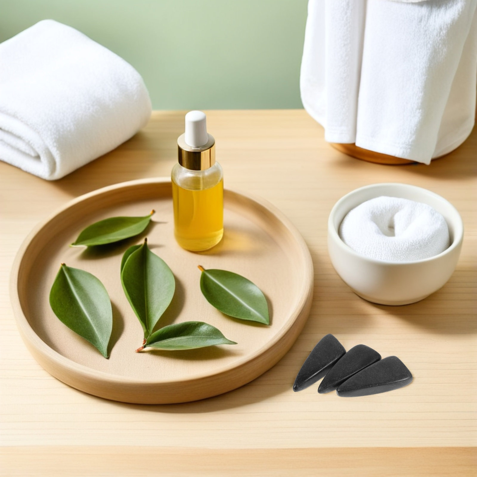 6Pcs Natural Basalt Massage St - Spa Wellness Nature incelemesi ve fiyatı