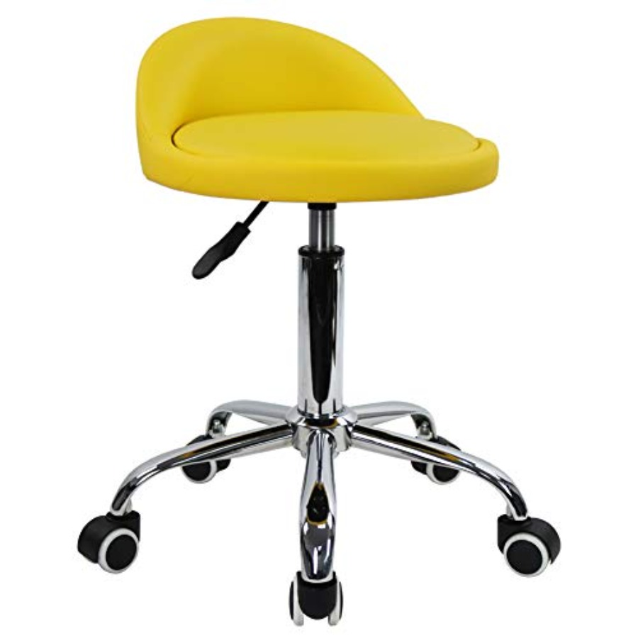 PU Leather Round Rolling Stool - Spa & Wellness Hotel Olympia Mariánské Lázně incelemesi ve fiyatı