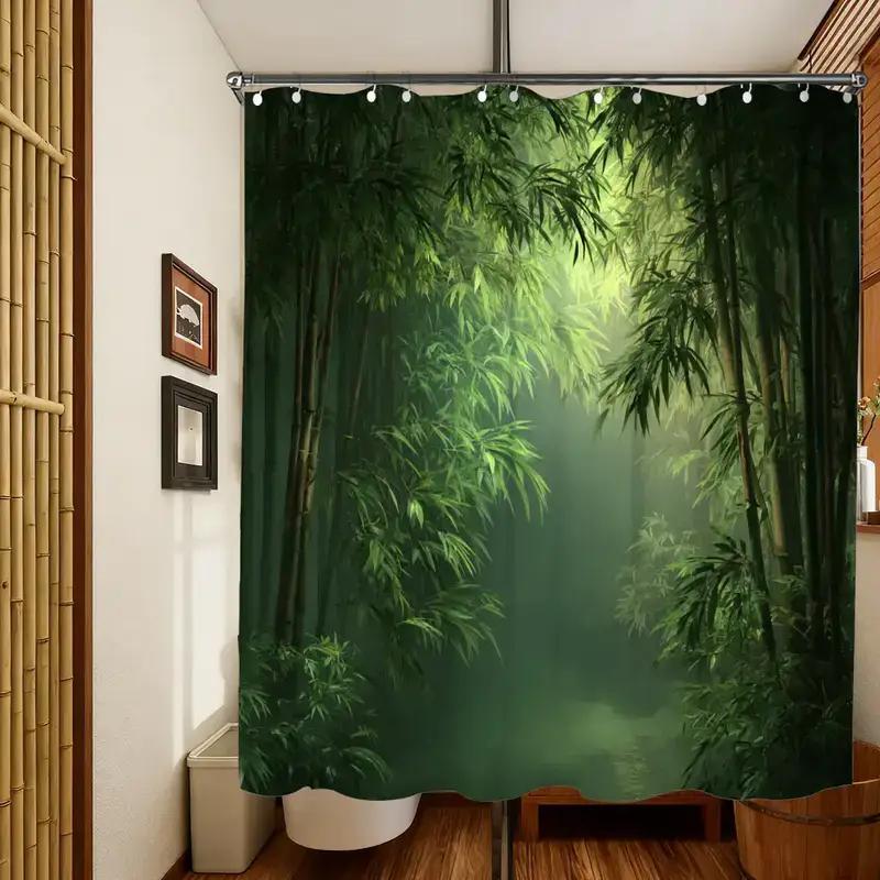 Bathroom Shower Curtain Bamboo - Spa Wellness Nature incelemesi ve fiyatı